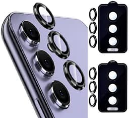 Захисне скло DK для Samsung Galaxy A55 A556 на камеру Lens Metal Ring Eagle Eye 017695 black 2 шт. - мініатюра 2