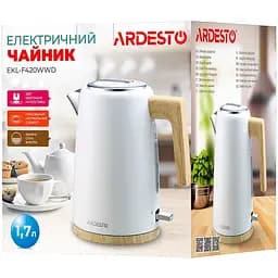 Електрочайник Ardesto EKL-F420WWD White 2200 Вт, 1.7 л - мініатюра 4