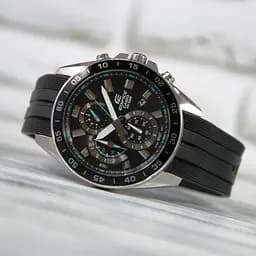 Водонепроникні кварцові наручні годинники Casio оригінал Японія Edifice EFV-550P-1AVUEF з полімерним ремінцем - мініатюра 6