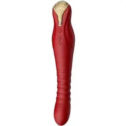 Смарт-вібратор-пульсатор Zalo King Wine Red кристал Swarovski