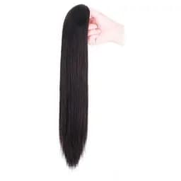 Шиньйон накладний хвіст на шпильці Didaka пряме волосся 50 см "Брюнетка" K0973-1