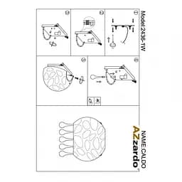 Бра Azzardo CALDO WALL AZ1004 - мініатюра 5