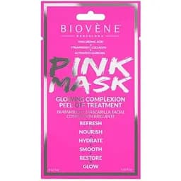 Маска для лица Biovene Pink Mask Glowing Complexion Peel-off Treatment отшелушивающая 12.5 мл