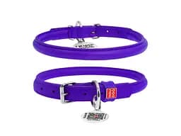 Ошейник для животных WAUDOG Glamour с QR паспортом, круглый, S фиолетовый (35059)