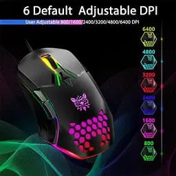 Миша ONIKUMA Gaming CW902 RGB підсвічування чорне - мініатюра 3