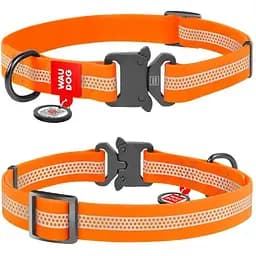 Ошейник для собак Waudog Waterproof водостойкий с QR-паспортом светоотражающий Размер M (4823089343747)