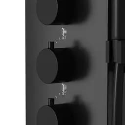 Душова панель Corsan Samsara black LED з термостатом S003TBLLED, Чорний матовий - мініатюра 5