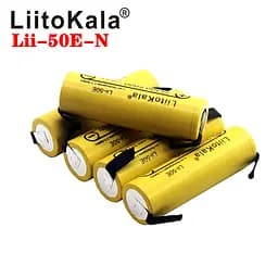 Акумулятор Liitokala 21700 Lii-50Е 3.7 V 5000 mAh з виведеннями під паяння (Жовтий) - мініатюра 3
