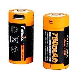 Акумулятор 16340 Fenix Li-ion 700 mAh micro usb заряджання (ARB-L16-700UP) - мініатюра 2