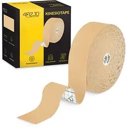 Стрічка кінезіологічна (кінезіо тейп) 4FIZJO 5 см x 31 м Beige (P-5905973405539)