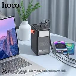 Акумулятор портативний Hoco DB03 Max Centurion 65W 100000mAh чорний - мініатюра 6