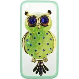 Чохол-накладка Toto TPU Case Decorative Stones IPhone 5/5S/SE Owl Green