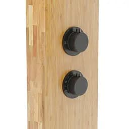 Душова панель Corsan Bali bamboo black з термостатом B231TBL - мініатюра 3