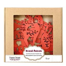 Набор елочных украшений "Сказочные зверушки этно" Fabrika Decoru FDZ-532-4, 10 шт