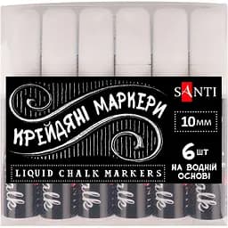 Крейдяний маркер Santi 10 мм 1 шт. білий (391122) - мініатюра 3