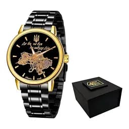 Наручний годинник чоловічий 022 Black-Gold Automatics Metall Не Забуду Дім Awarder acs0031871