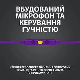 Навушники для геймерів Logitech G333 Gaming Earphones фіолетові (981-000936) - мініатюра 8