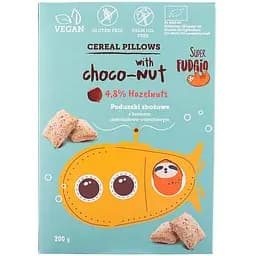 Злаковые подушечки Super Fudgio с ореховым кремом, органические 200 г