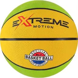 Мяч баскетбольный Bambi Extreme Motion размер №7 520 г разноцветный (BB1485(Green-Yellow))