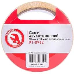 Скотч двосторонній універсальний Intertool 50 мм х 10 м тканина