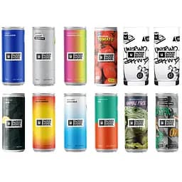 Набор пива дегустационный Underwood 4.1-8% 10 банок 0.33 л + 2 фирменных бокала Atl 250 мл