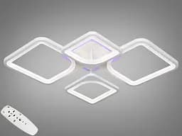 Світлодіодна люстра смарт світильник з пультом, 100Вт, білий