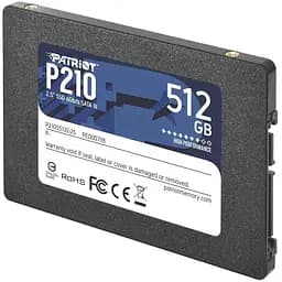Накопичувач ССД - SSD Patriot P210 512 GB 2.5" SATAIII 3D QLC