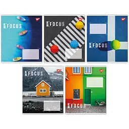 Набір зошитів Yes Be in focus А5 в лінійку 96 аркушів 5 шт. (767425)