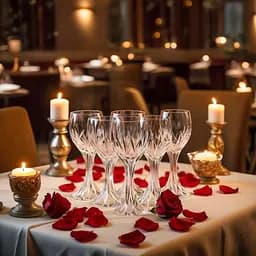 Набір келихів для вина TS Kitchen на масивній ніжці 6 штук по 157 мл, прозорий HP550