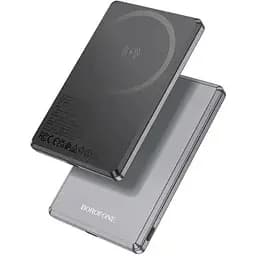 Зовнішній акумулятор Borofone BJ50 5000mAh 20W магнітний з функцією бездротової зарядки сірий 6941991110313 - мініатюра 2