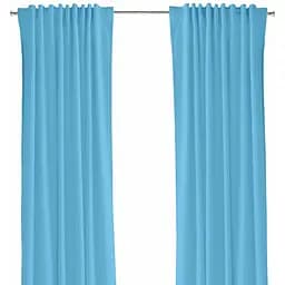 Шторы на кухню и комнату Cosas WAVE 180х250 см 2 шт небесный (Curtains_24Cloud_DUK_180x250)
