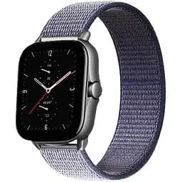 Ремінець нейлоновий на липучці BeWatch Xiaomi Amazfit BIP/GTS/GTR 20 мм Темно-синій (1021398.1UW)