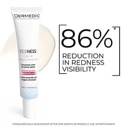 Крем для обличчя Dermedic Redness Calm Крем-концентрат для шкіри з куперозом 40 мл (5901643176501) - мініатюра 4