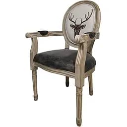 Стул Prestol АРТ Олень с подлокотниками 545x590x940 мм коричневый