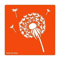 Трафарет для био-тату Одуванчик Fresh Tattoo f110-15*15см, размер 15х15см