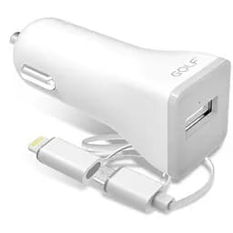 Автомобильное зарядное устройство GOLF GF-C3 Car charger 1USB 2,1A White