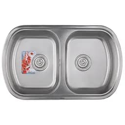 Кухонна мийка Haiba 80x49 Double satin HB0652, Нержавіюча сталь