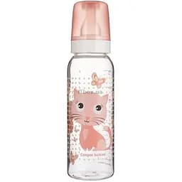 Тританова пляшечка з малюнком Canpol babies Веселі звірятка Кішка 250 мл (11/841)