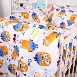 Простирадло на резинці MirSon Kids Time 20-0036 Minions 70х190 см (2200009639371) - мініатюра 5