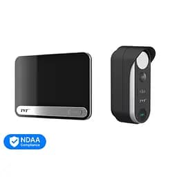 Комплект IP-відеодомофона з WiFi TVT TE-KT6101-001 Black: відеодомофон 7" TD-E2137-PE/TP/WF, відеопанель 2Mp TD-E3110-IC/PE/WF, кутовий кронштейн, монтажна коробка з козирком (82-00411) - мініатюра 3