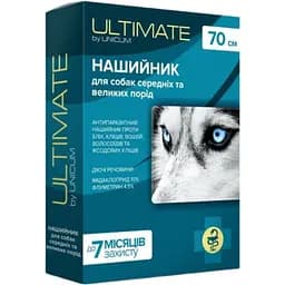 Нашийник Unicum Ultimate від бліх, кліщів, вошей та власоїдів для собак 70 см (UL-053)