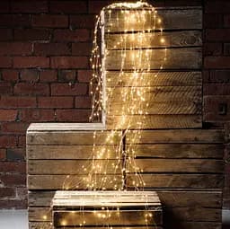 Новорічна конусна гірлянда 3 м 10 ниток 300 LED-лампочок Теплий білий - мініатюра 6