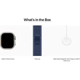 Смарт-годинник Apple Watch Ultra 3 49mm Natural Titanium Case with Blue/Bright Blue Trail Loop M/L (MEWU4) - мініатюра 4