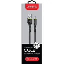 Дата кабель USB 2.0 AM to Micro 5P 1.2m CBFLEXM1 black Intaleo (1283126487453) - мініатюра 2