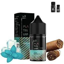 Набор компонентов для самозамеса солевой жидкости WES Platinum 30 мл Mint Tobacco Мятный табак 0-65 мг (17411)