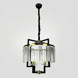 Элегантная люстра в стиле современной классики Ø 50х50 см Line F | Ст. MJ348-500 BK+CL