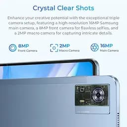 Планшет Oukitel OT5S 12" FHD/6GB/256GB/T606/8250mAh/16+8Мп/DualSIM/LTE/Чохол+Стилус/Metal Grey/Blue (OT5S_BL) - мініатюра 2