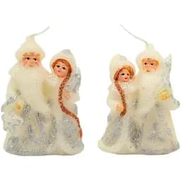 Декоративная новогодняя свеча Devilon Дед Мороз и Снегурочка 6.4х4.2х8.7 см 1 шт. в ассортименте (443871-2)