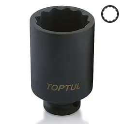 Головка торцева ударна довга 1/2" 30 мм 12-гранна TOPTUL KABJ1630