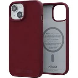 Чехол-накладка Njord Suede MagSafe Case Red для iPhone 15 (NA51SU11)